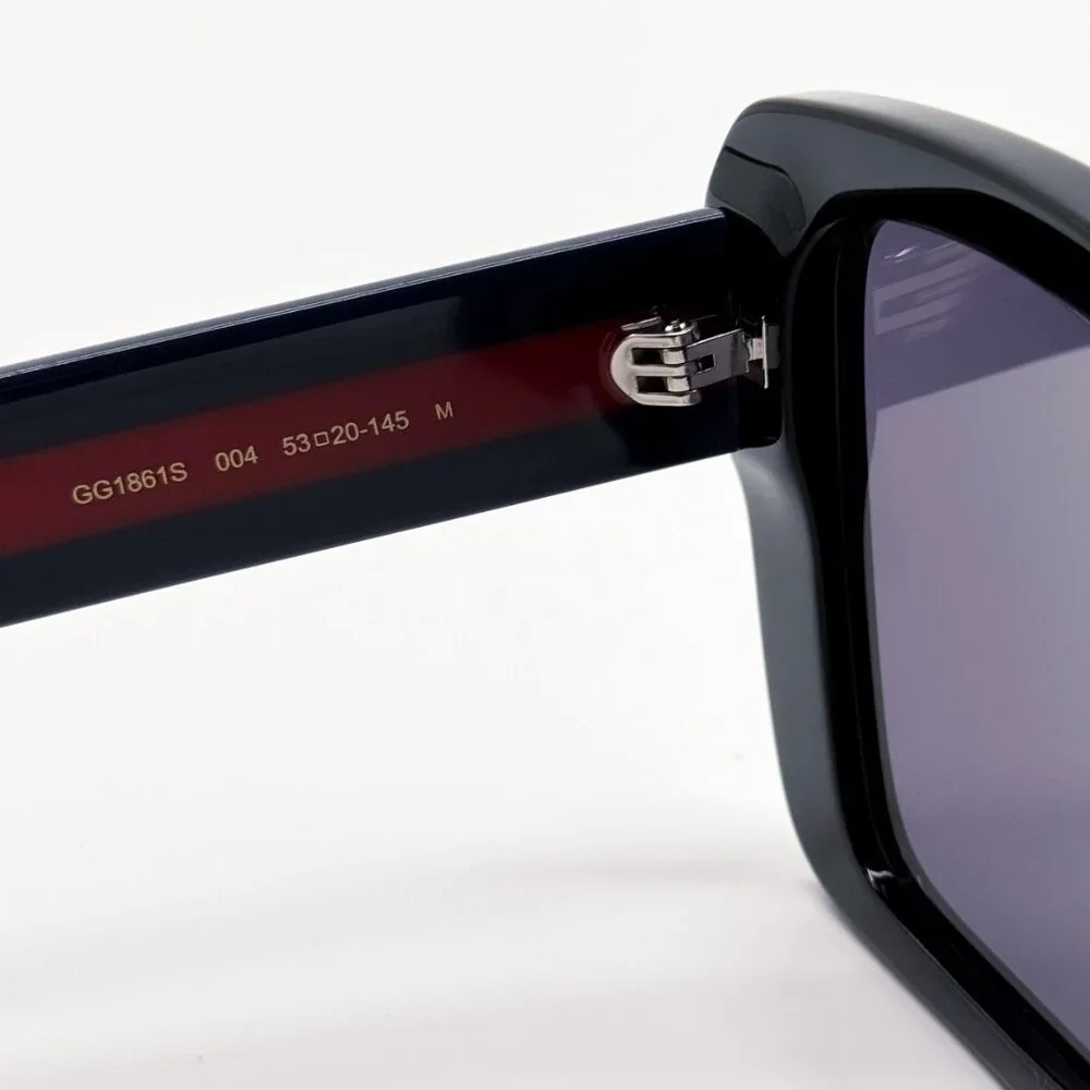 NEW GUCCI GG1861S 004 WOMEN SHINY BLACK SUNGLASSES GUCCI